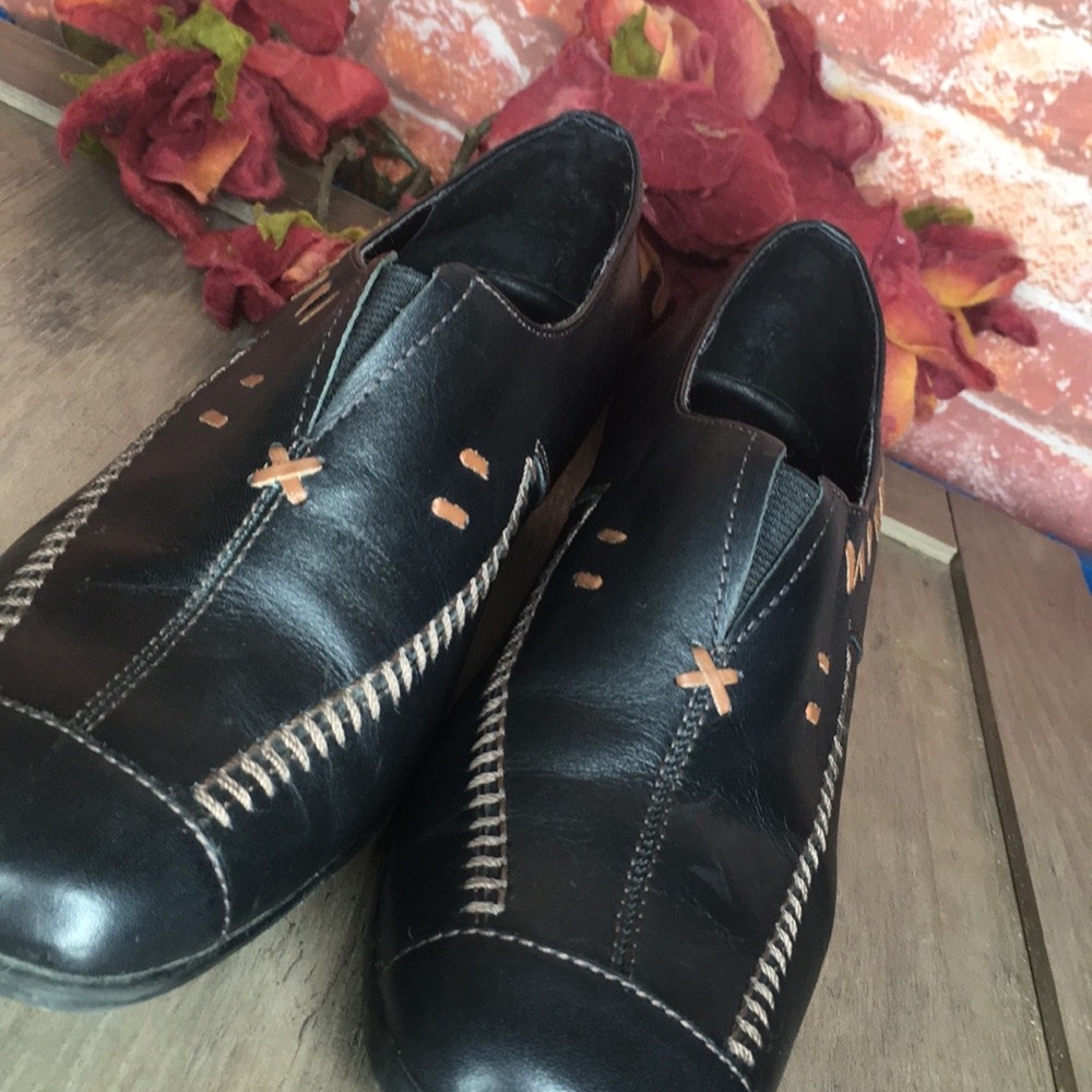 Vintage G. Wiz Black Leather
Comfort Driving Wedge Shoes - Picture 4 of 11